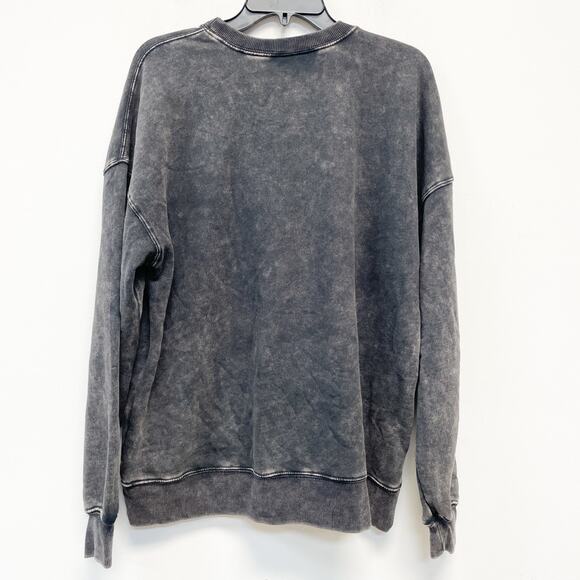 Wild Fable Women's Oversized Sweatshirt Acid Wash Manhattan New York Black XS - Picture 3 of 6